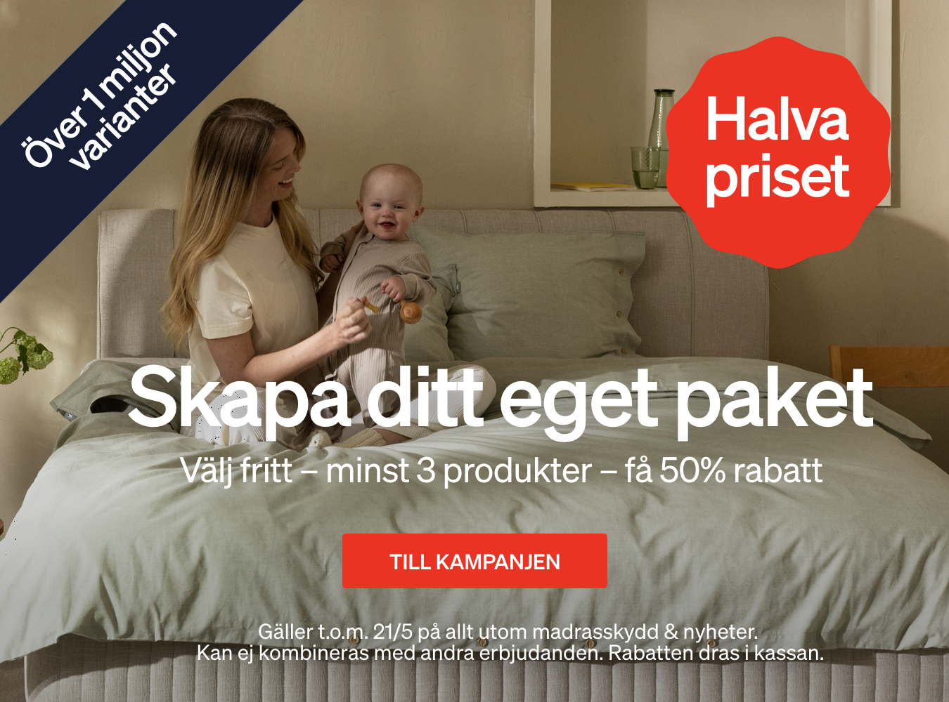 Skapa ditt eget paket - header över en miljon varianter halva priset